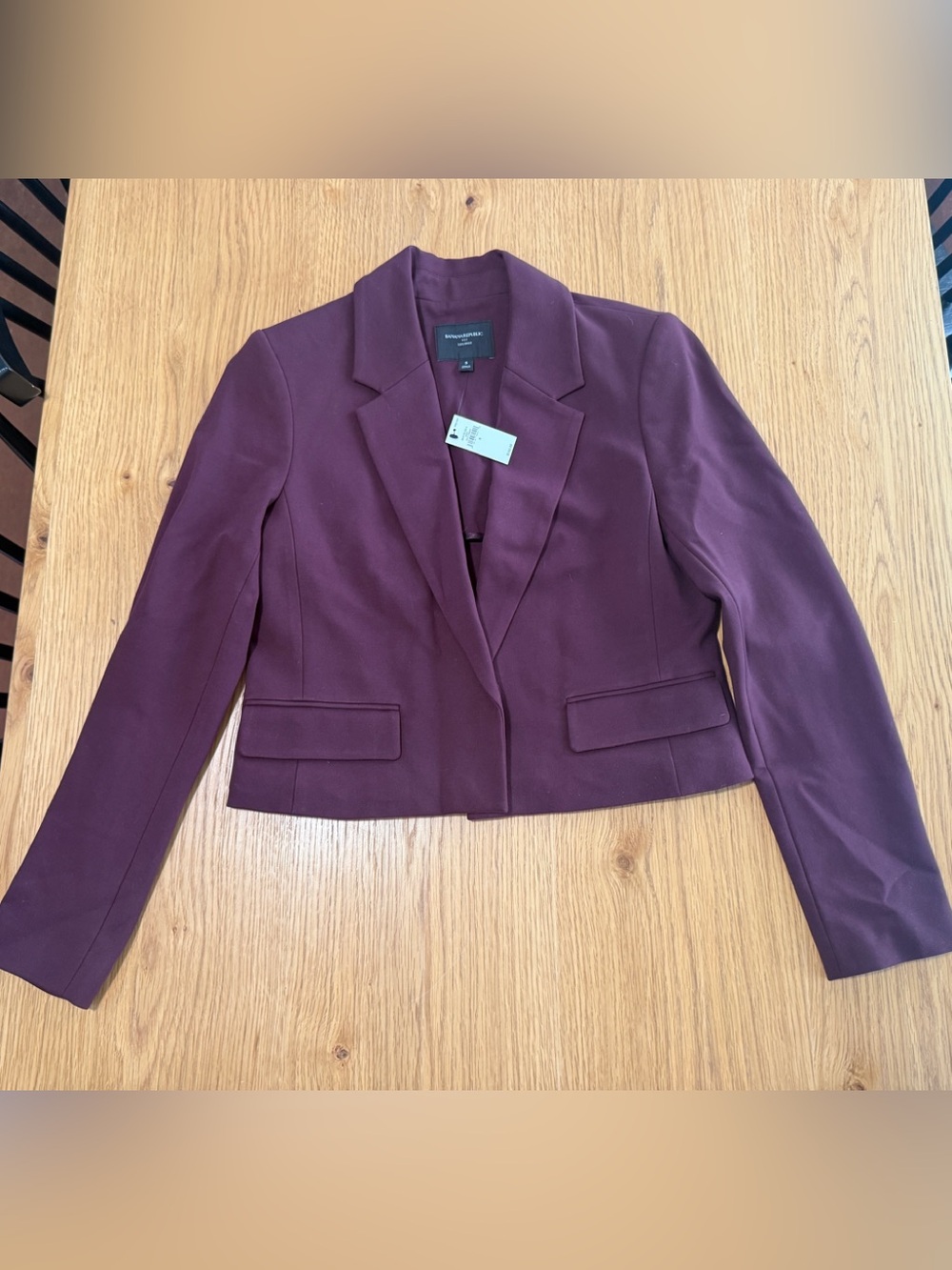 Banana Republic Factory maroon tailored blazer